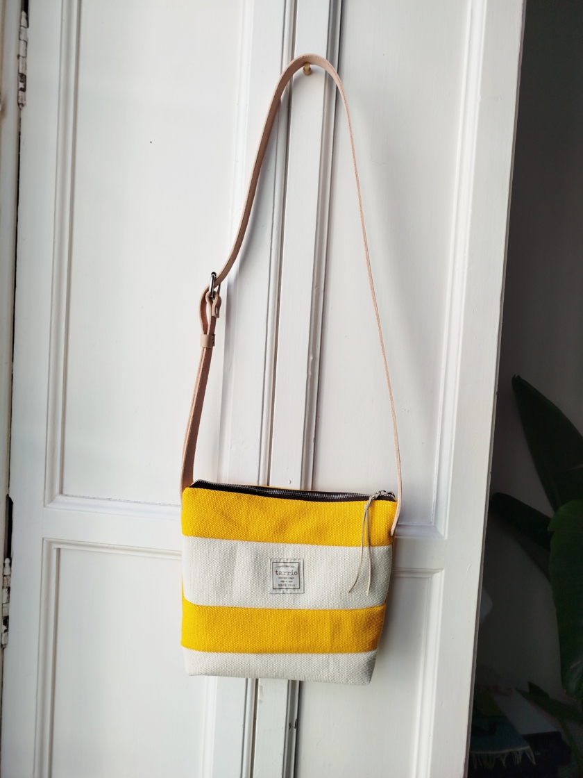 Bandolera rayas amarillo - Imagen 3