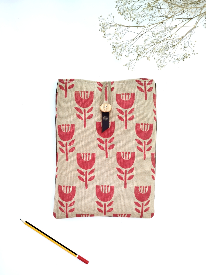 Funda de libro "Amapolas"