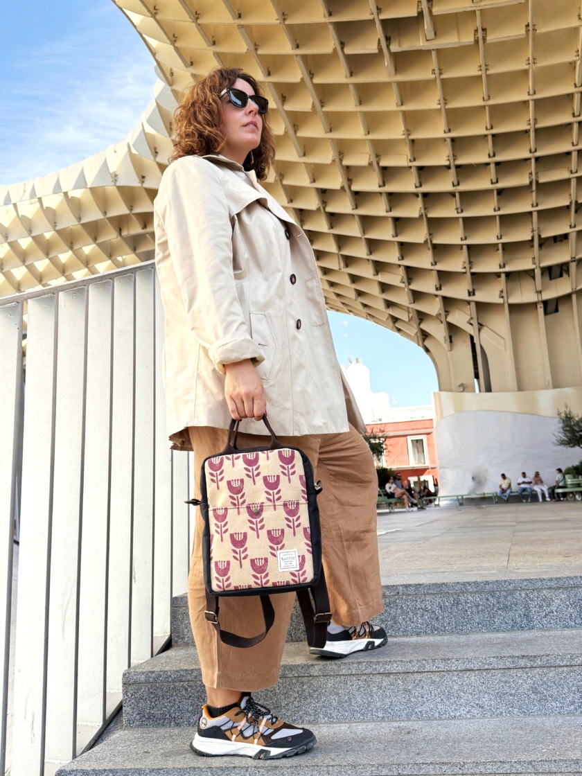 Mochila Cubo "Amapolas" - Imagen 3